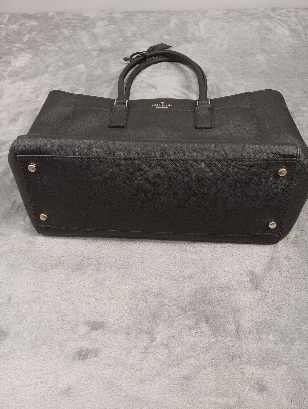 Kate Spade Women's Black Genuine Leather Tote Bag One Size